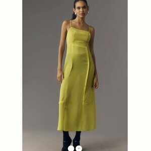 Anthropologie Sheer Paneled Midi Dress Size 0